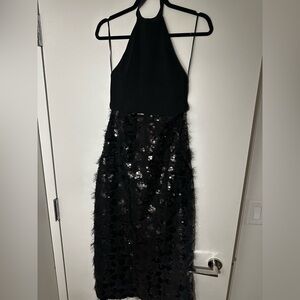 Zara Black Sequins Dress Backless — Great for New Year’s Eve